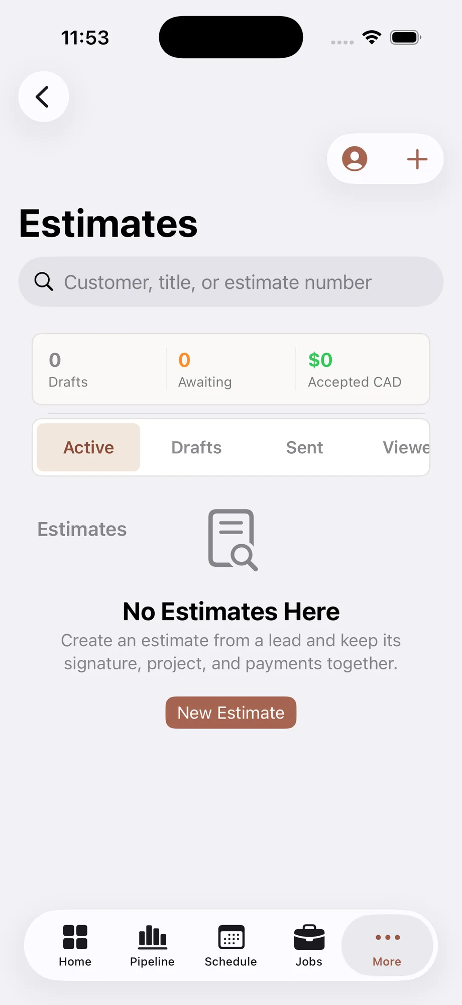 Gestion des soumissions Fondation Flow sur iPhone